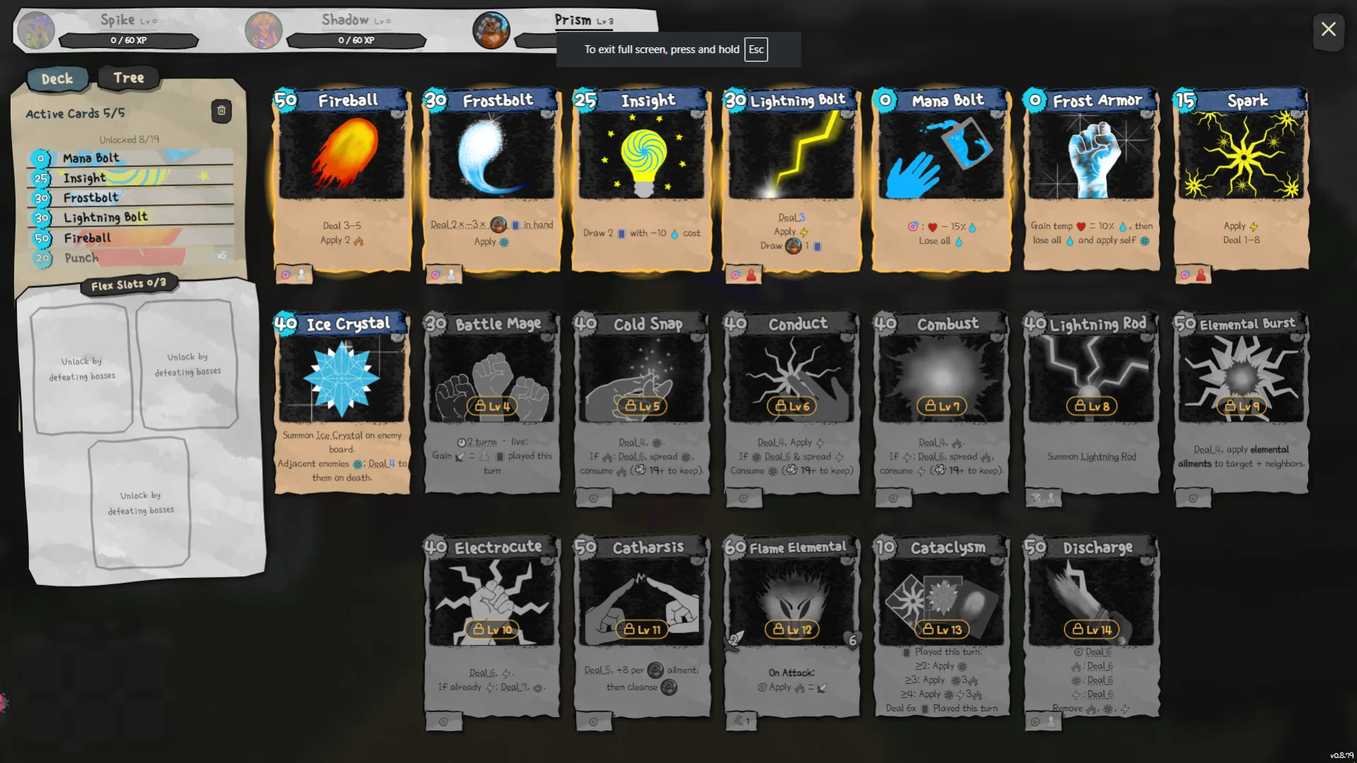 Prism's collection and active deck